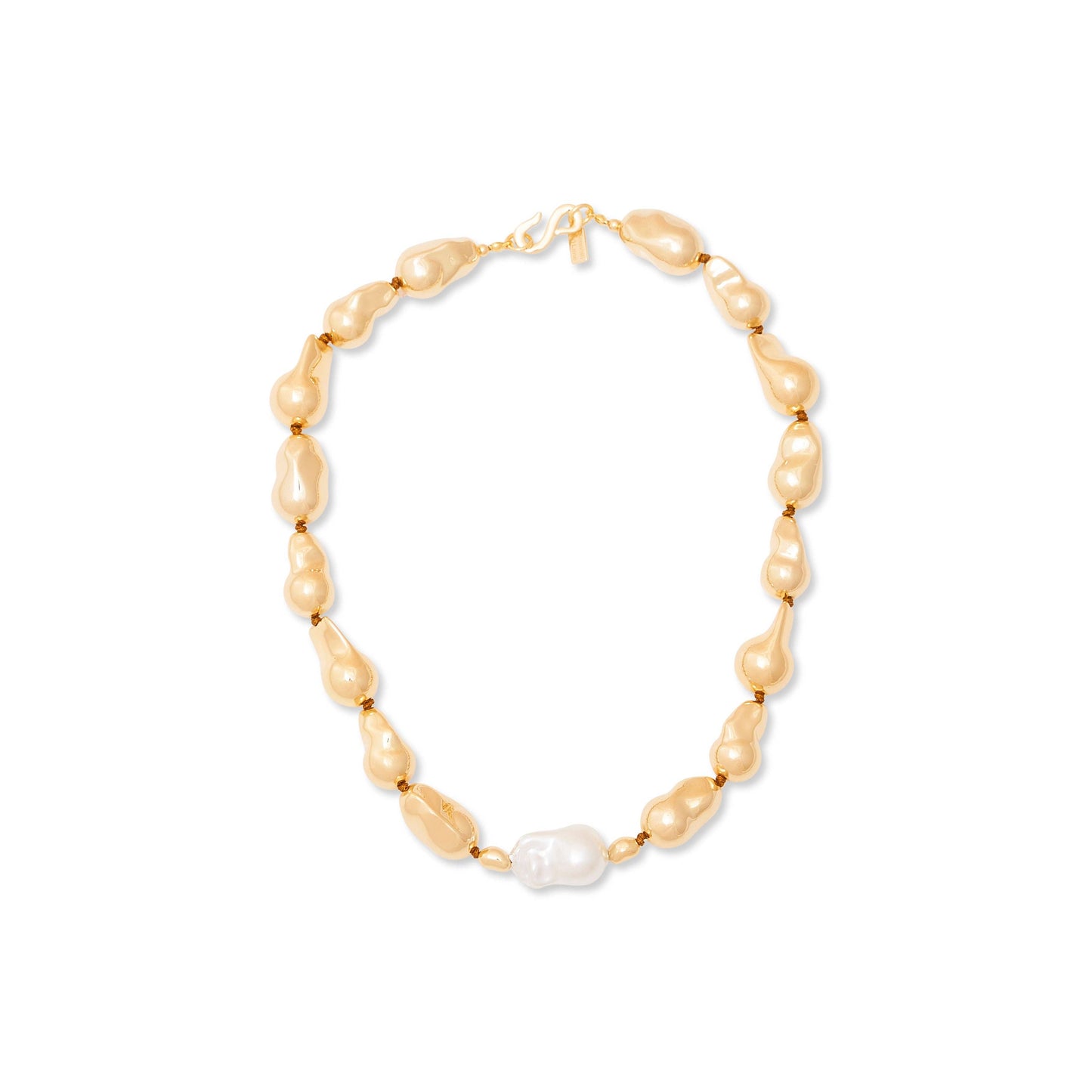 Gold & Baroque Pearl Necklace