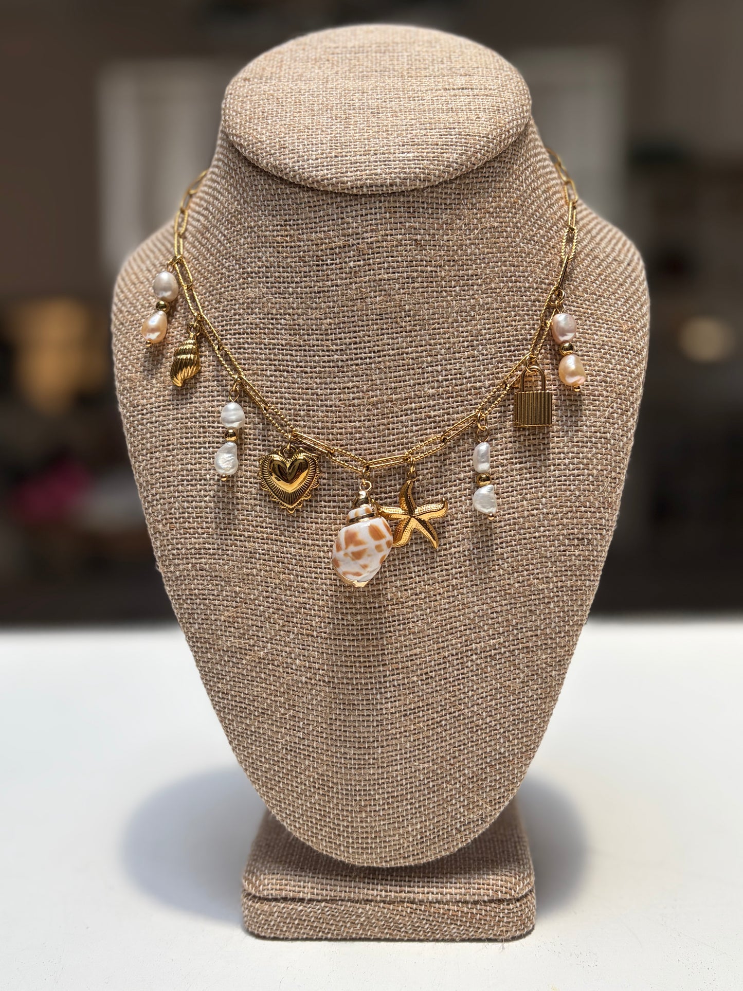 Triad Shell charm Necklace