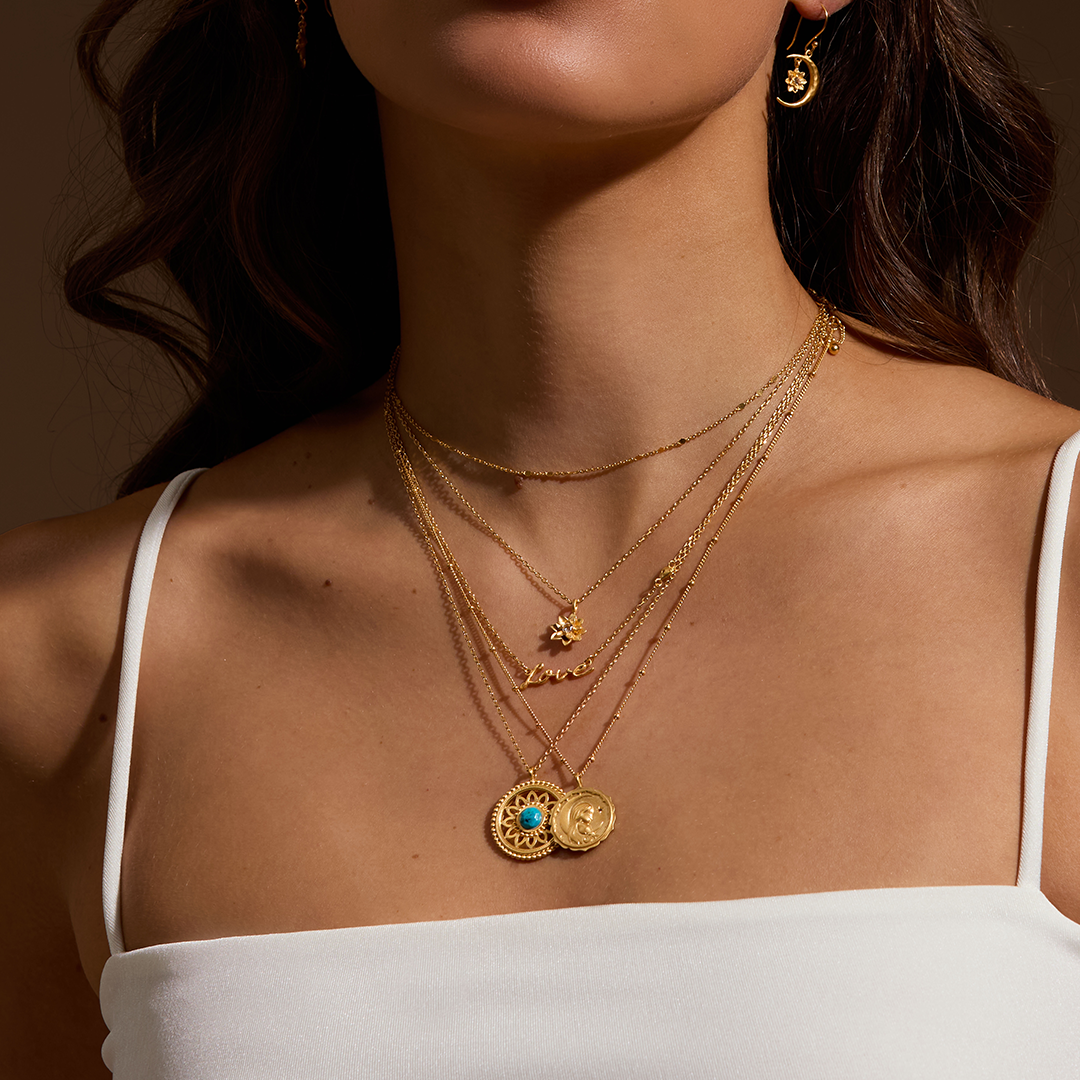 18” Nurture Intuition Turquoise Mandala Necklace 18