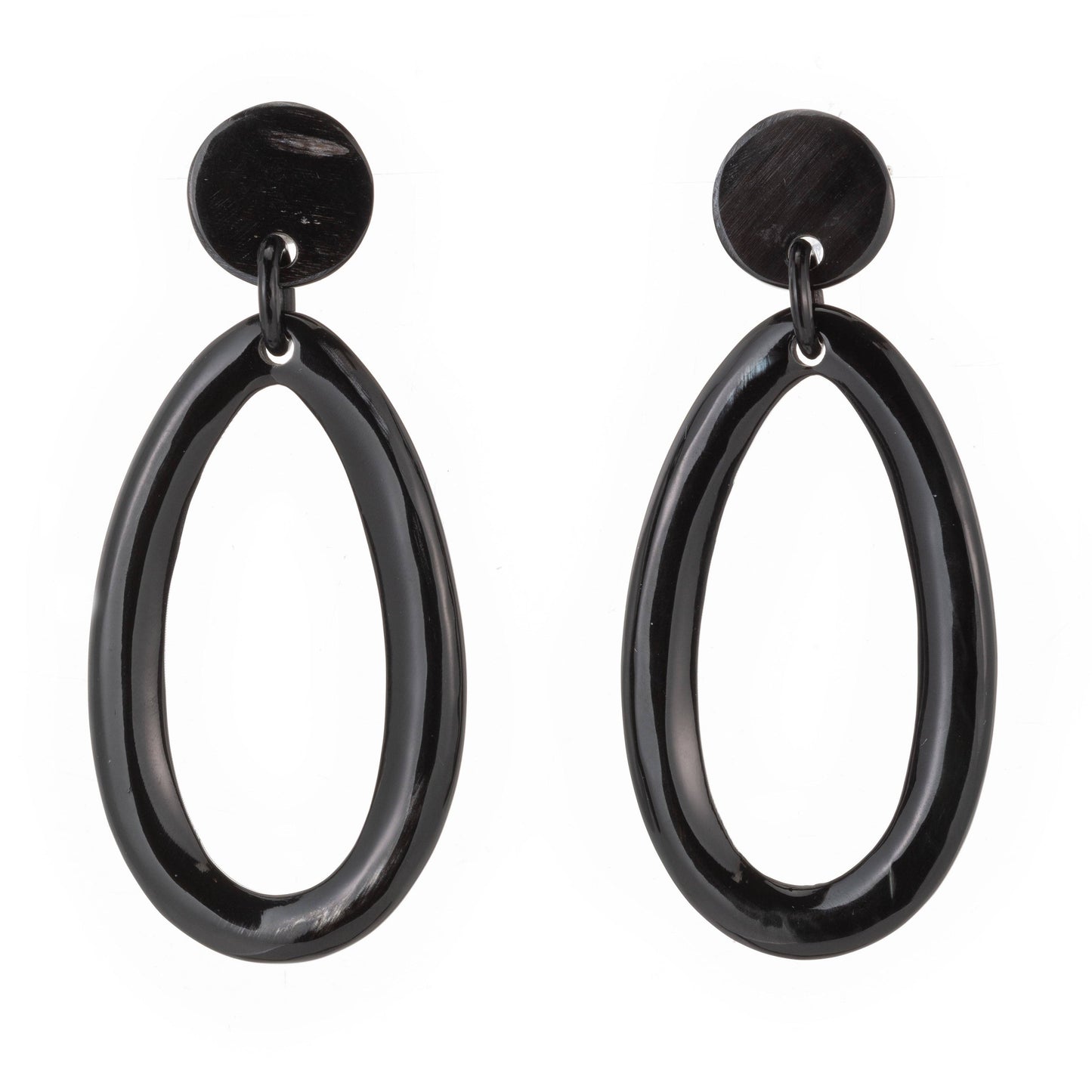 Natural Horn Drop Earring On Post
