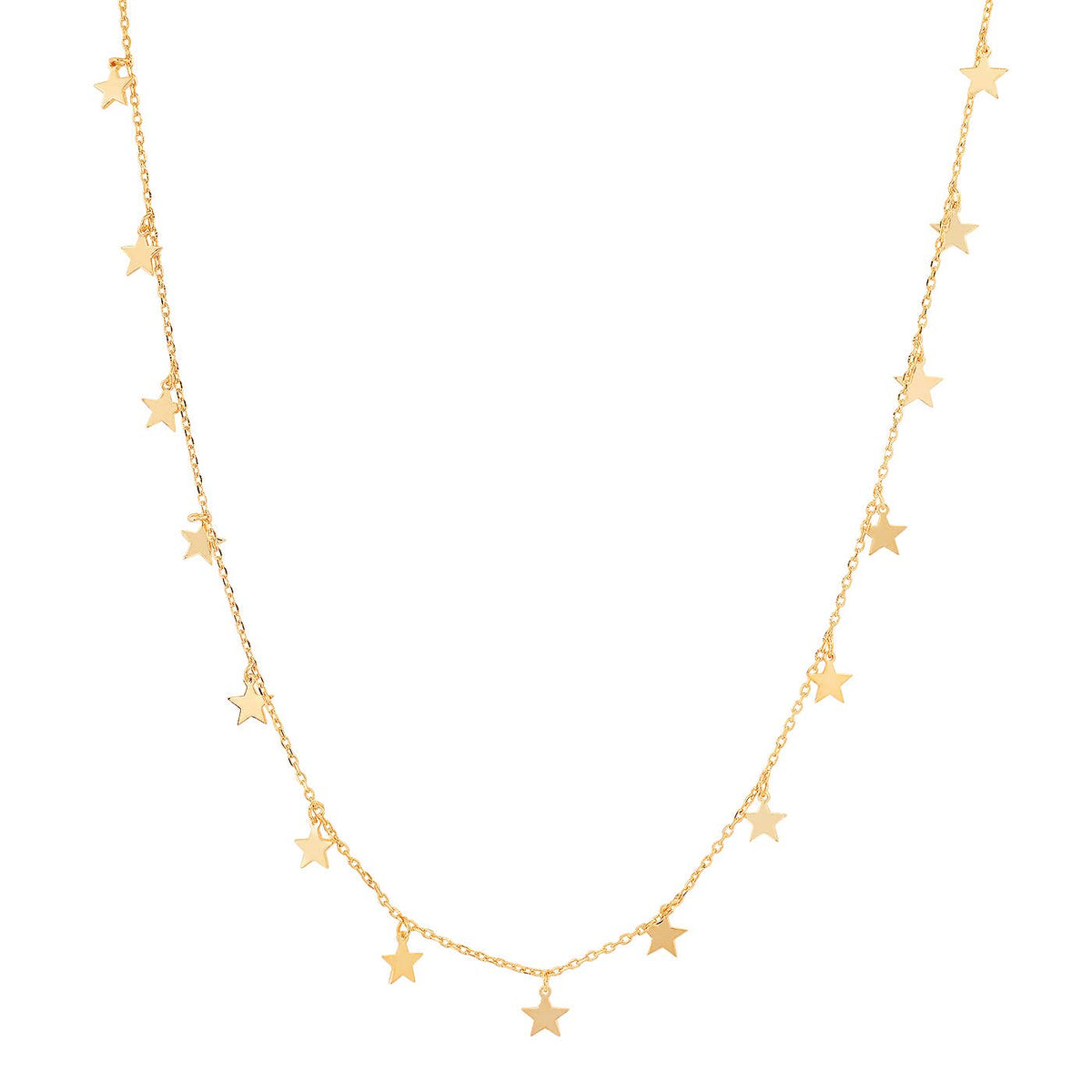 Gold Vermeil Dangling Stars Necklace