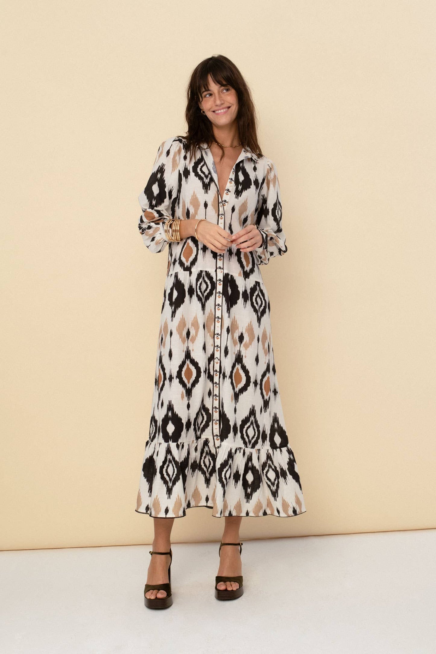 Carmen dress ecru