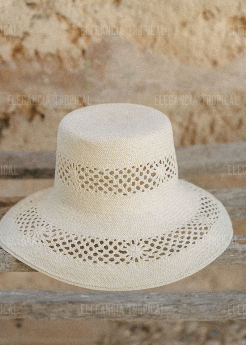 Rose Summer Bucket Hat - Limited Edition Straw Panama Hat