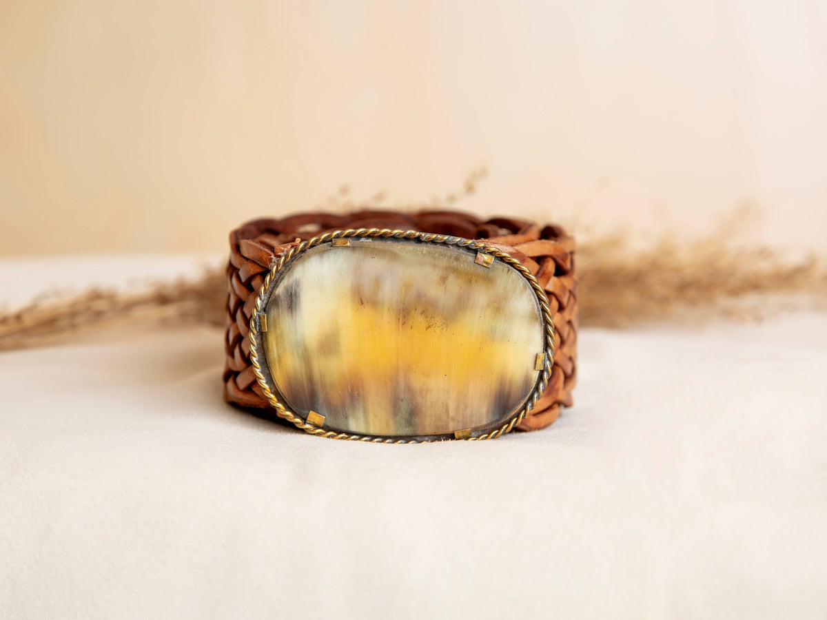 VENUS WIDE BROWN LEATHER BELT