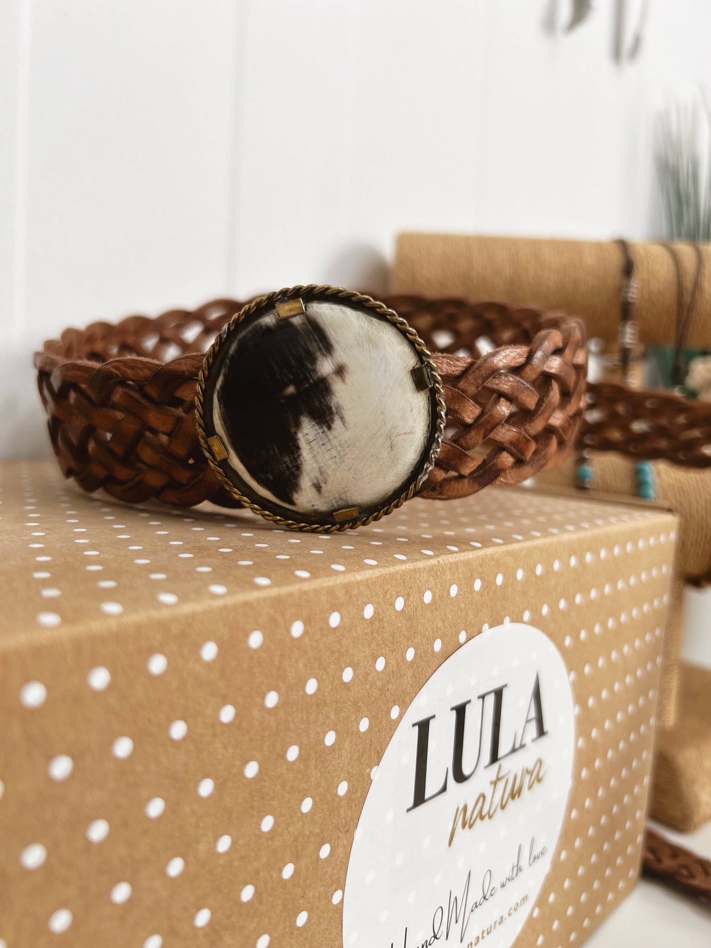 PLUTON NARROW BROWN LEATHER BELT