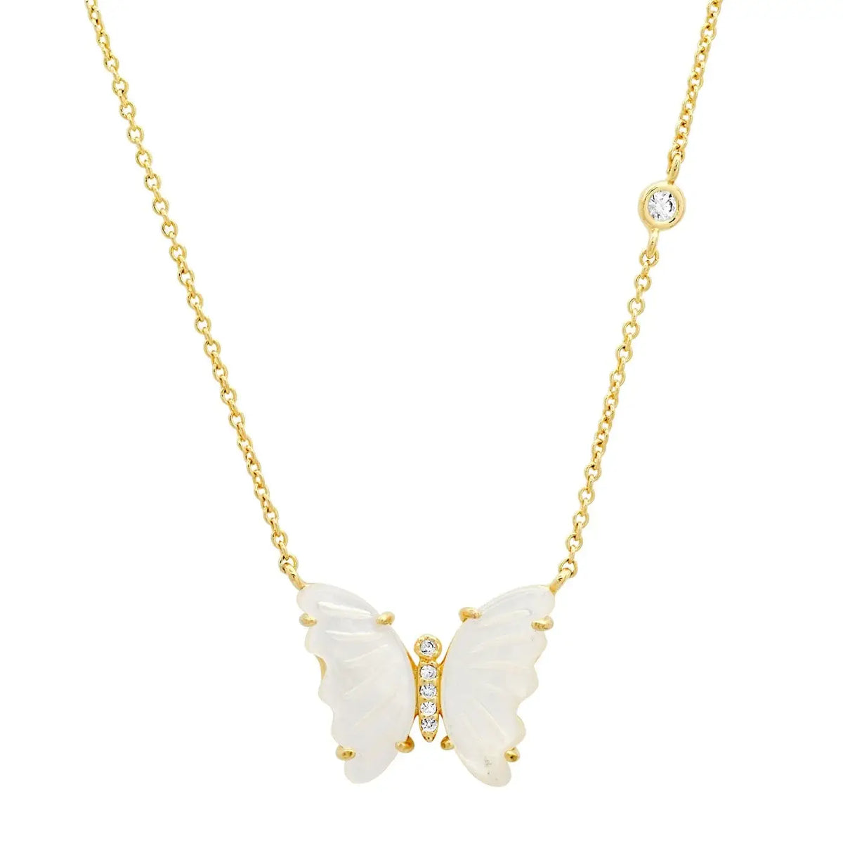 Mother of Pearl Butterfly Necklace