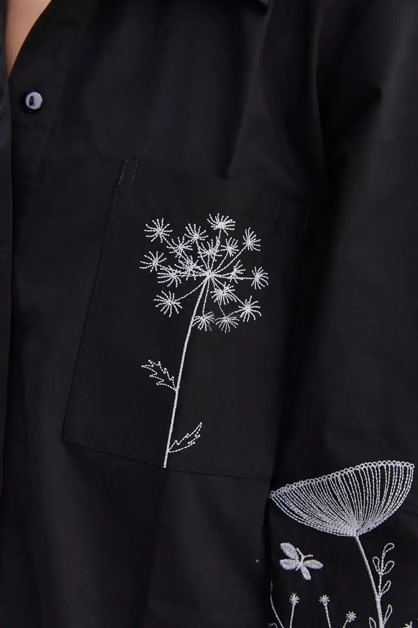 Embroidered Boho Blouse Coloryt
