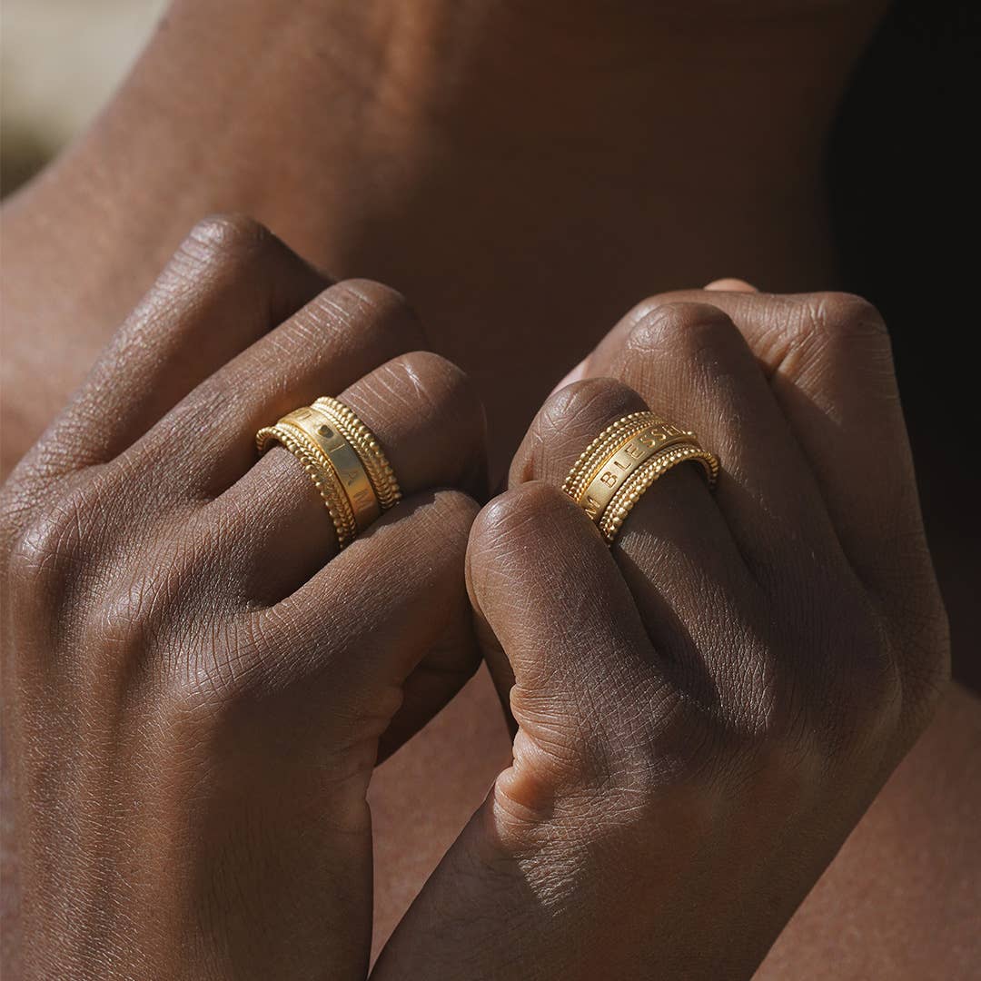 Blessings Mantra Spinning Ring ~ Sizes 6, 7, 8