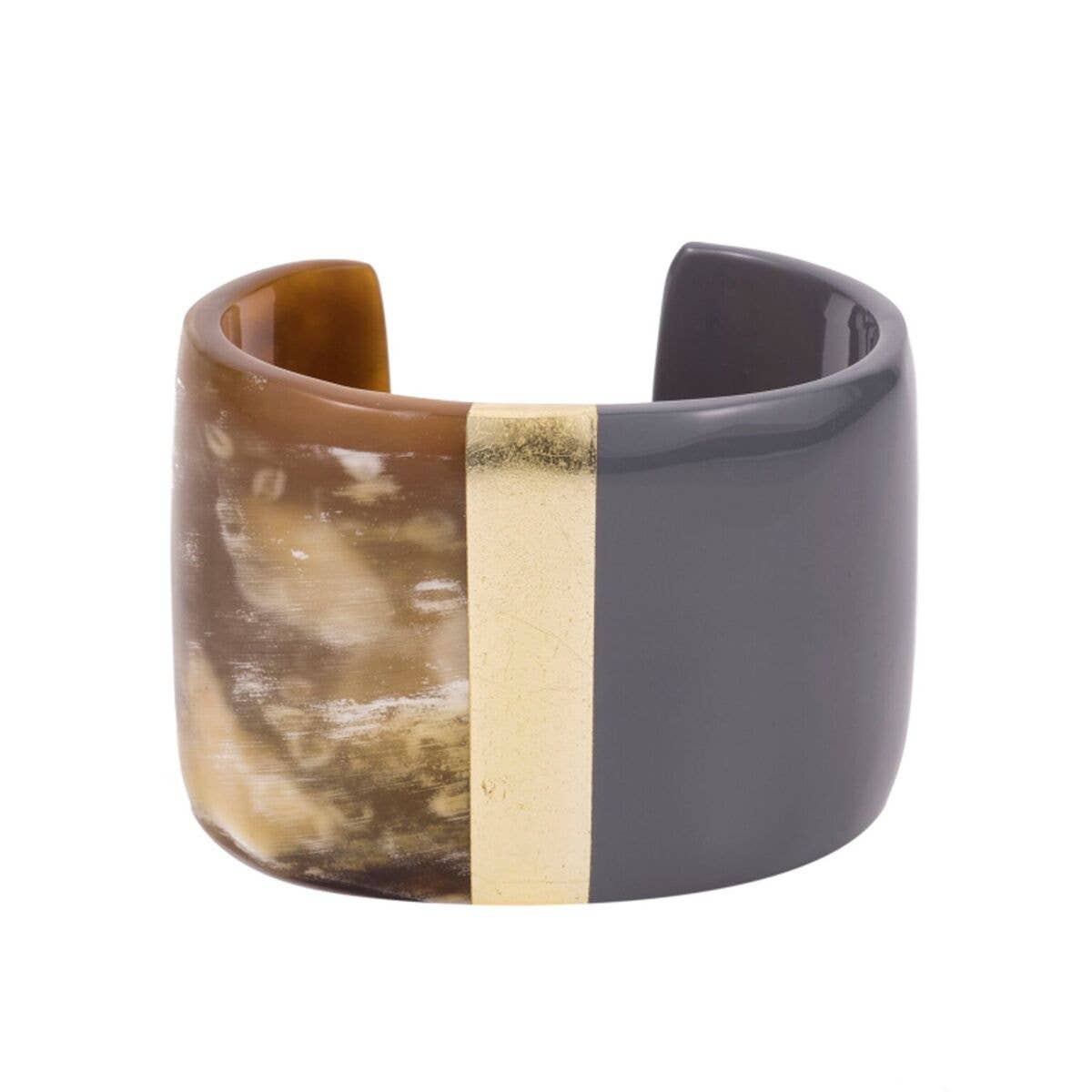 Natural Horn Cuff With Lacquer