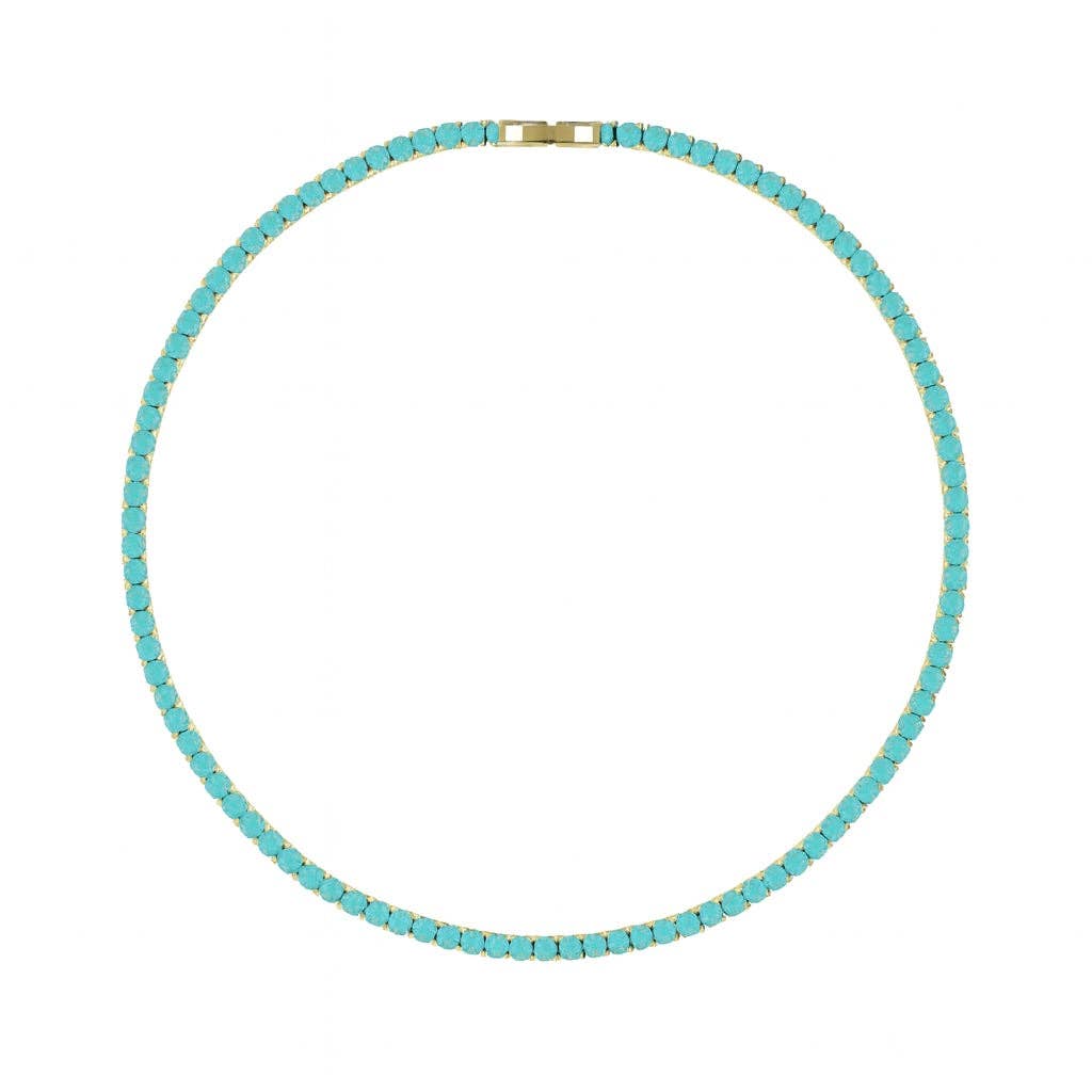 Karla Tennis Necklace - Turquoise