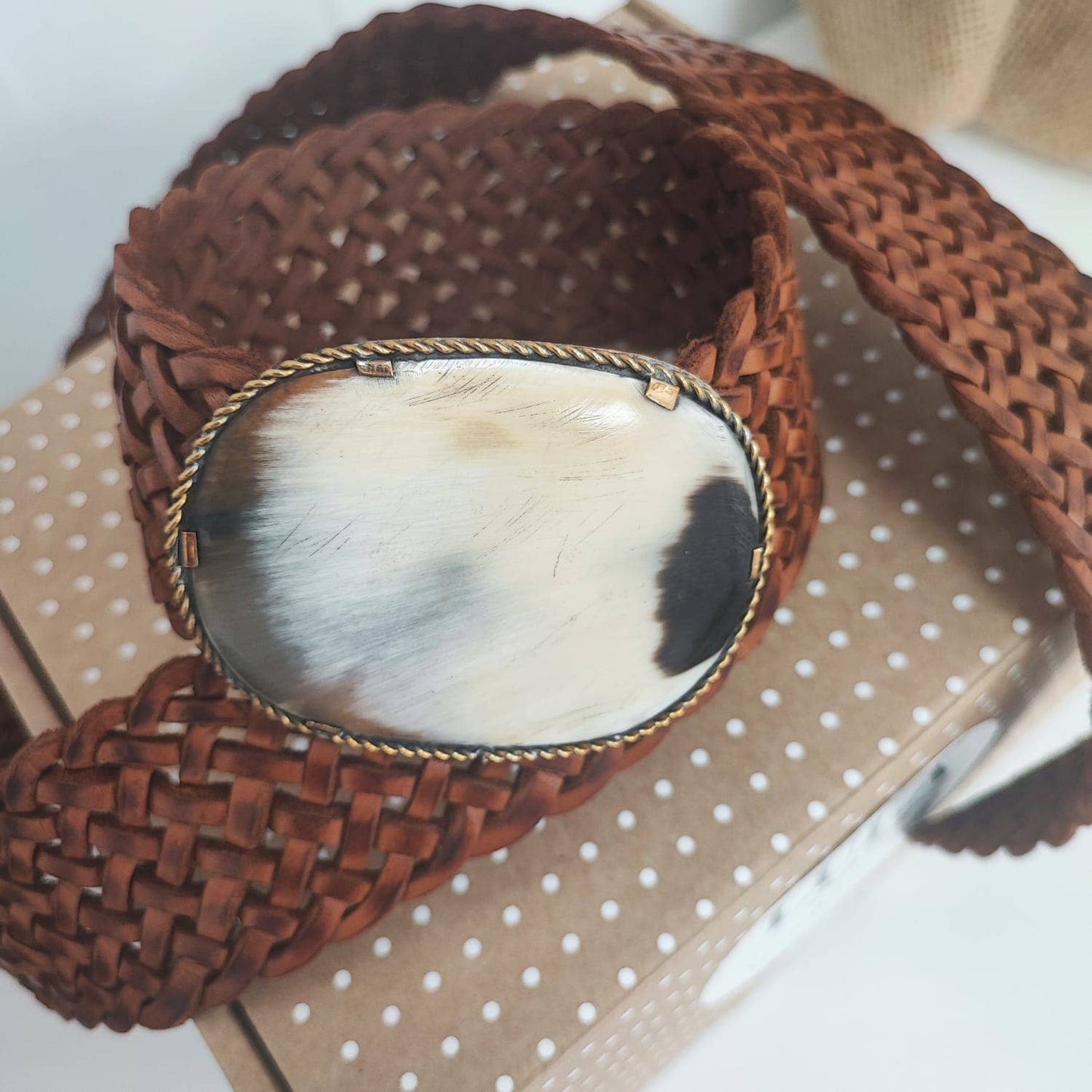 CINTURON DE CUERO MARRÓN VENUS  ANCHO belt wide brown