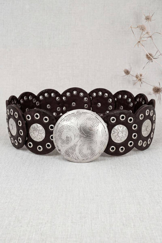 Alpha Narrow Black Leather Belt