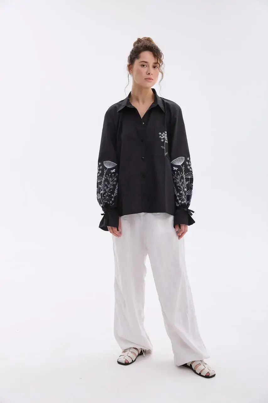 Embroidered Boho Blouse Coloryt