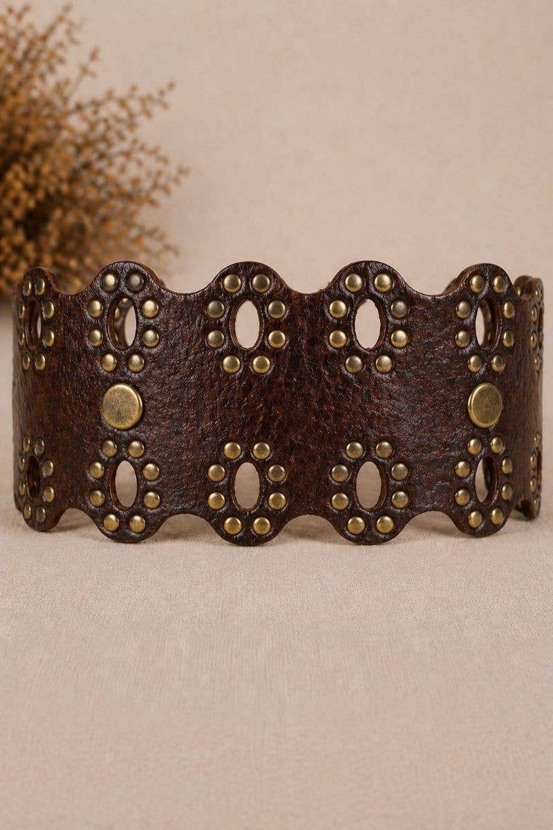 Draco Dark Brown Leather Sash Belt