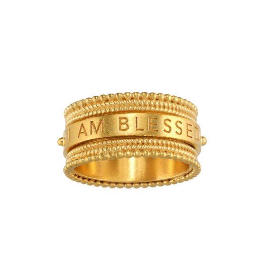 Blessings Mantra Spinning Ring ~ Sizes 6, 7, 8
