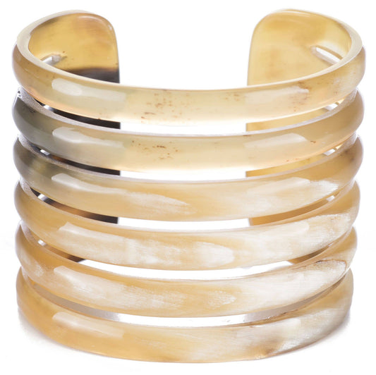 Natural Horn Multi-Band Cuff Bracelet