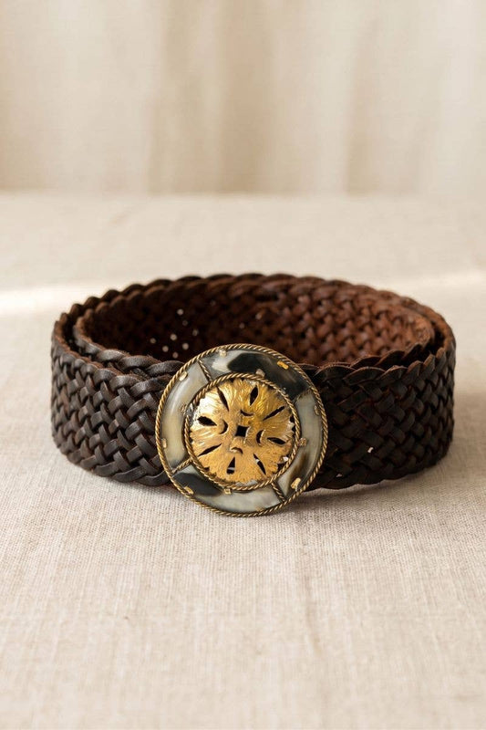 IMPE Dark Brown Wide Leather Belt