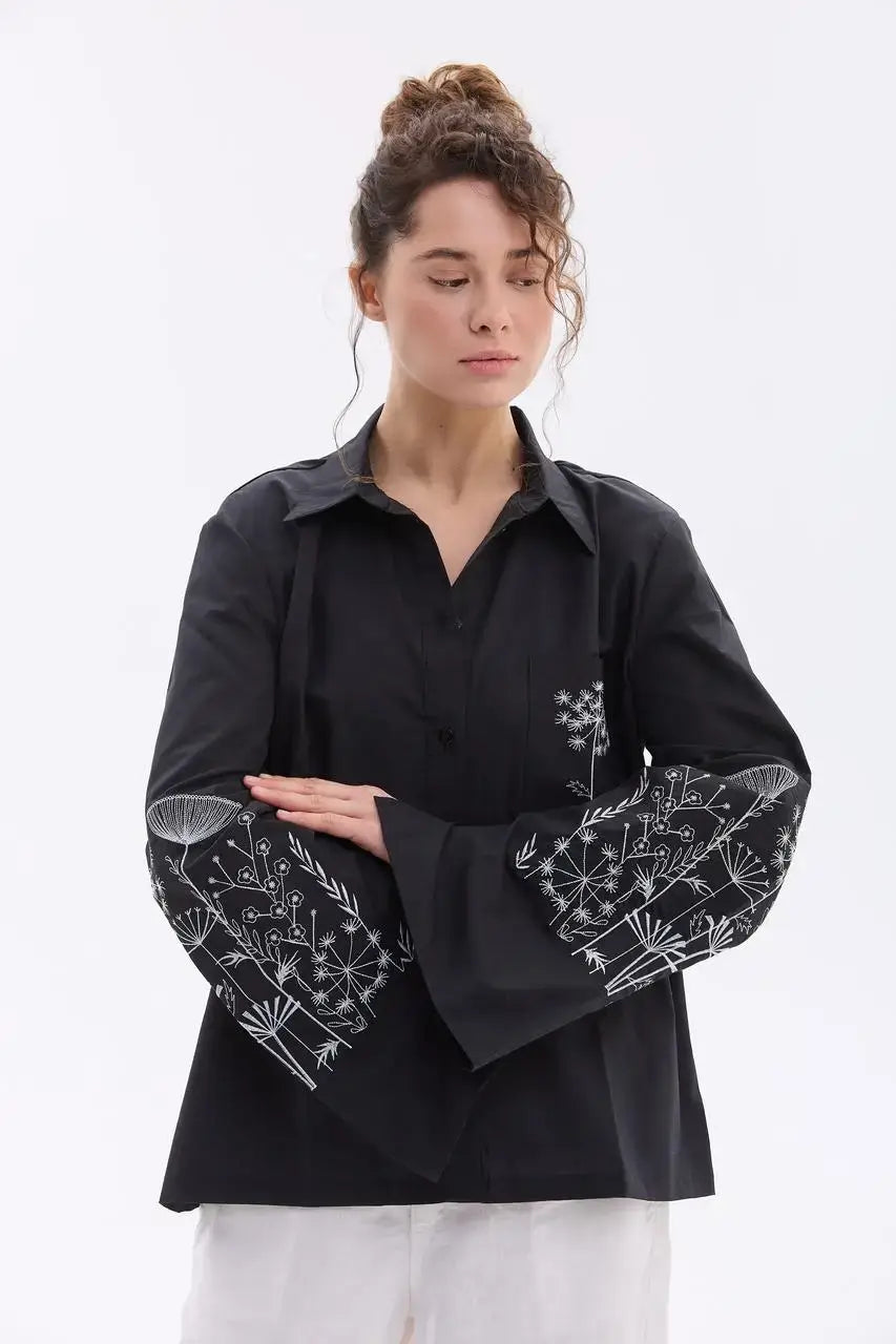 Embroidered Boho Blouse Coloryt