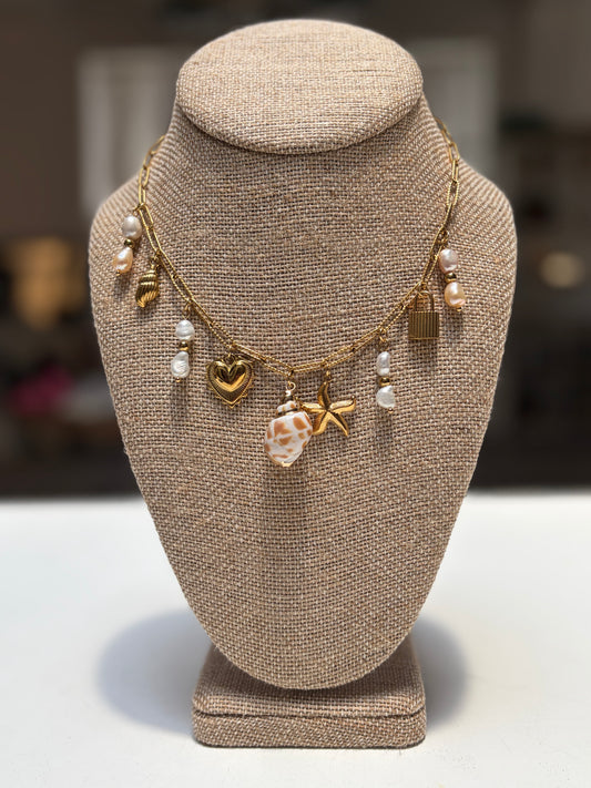 Triad Shell charm Necklace