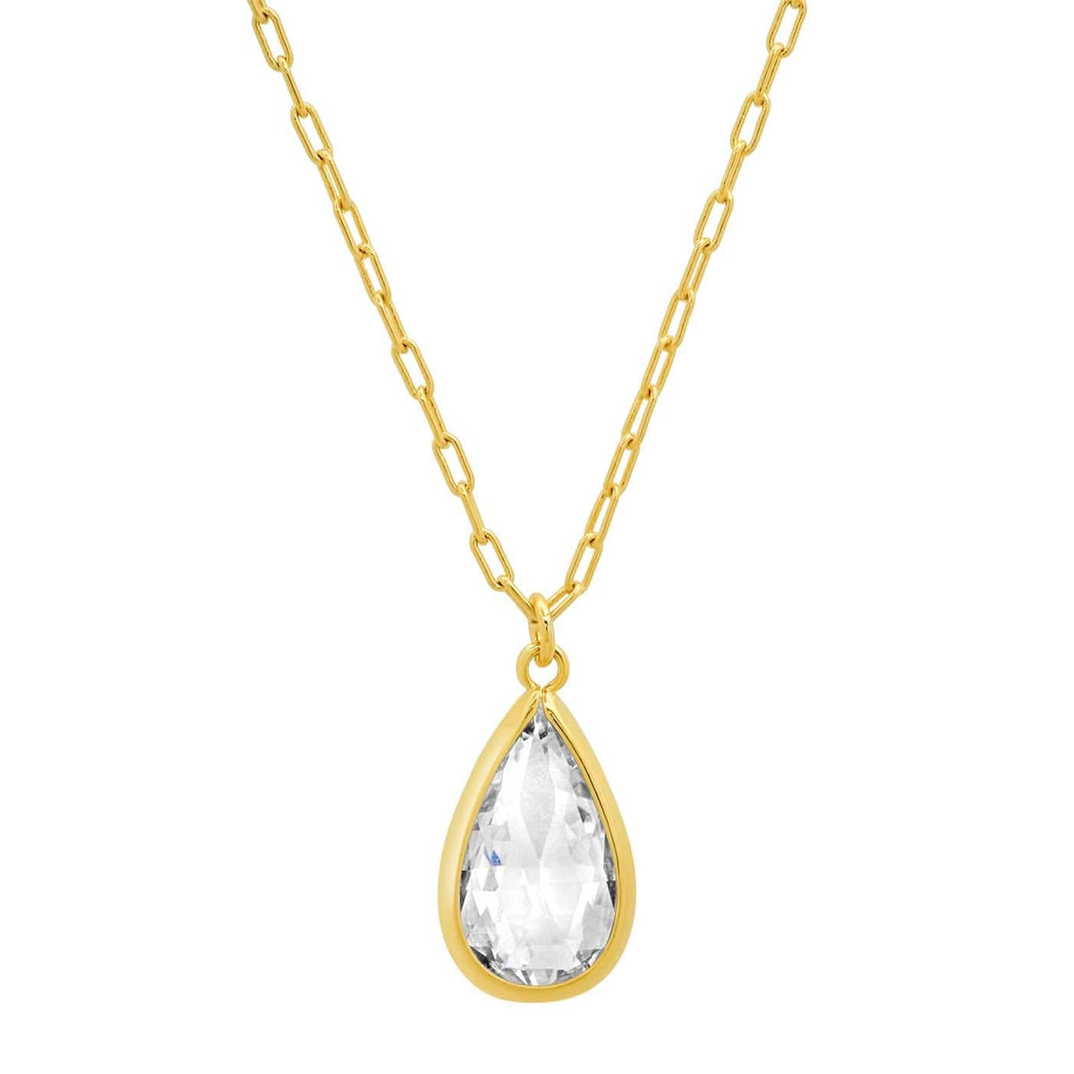 Pear Shaped CZ Necklace