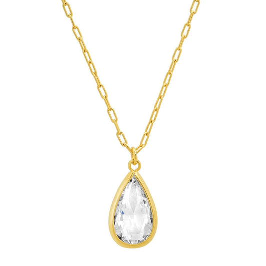 Pear Shaped CZ Necklace