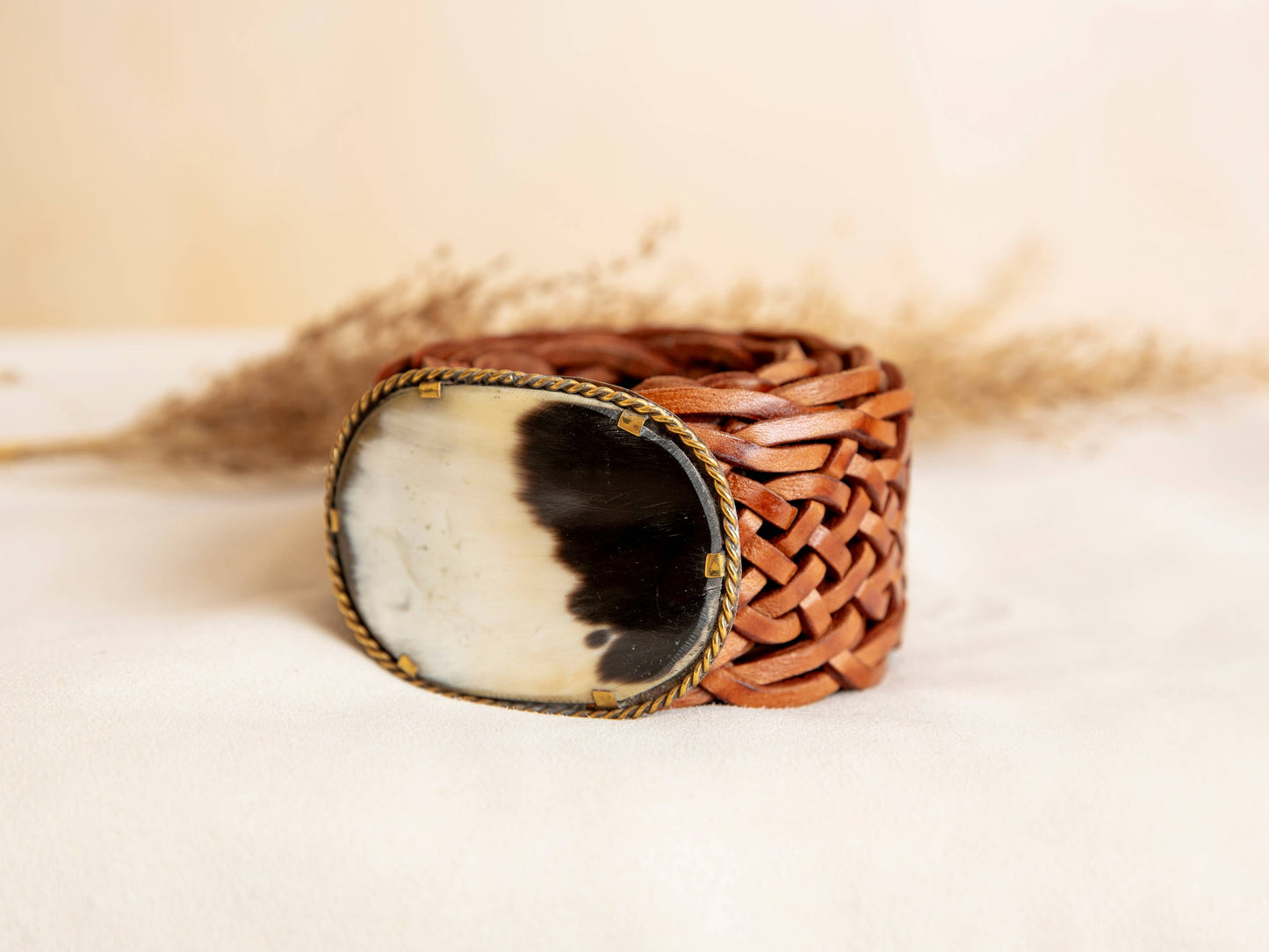 CINTURON DE CUERO MARRÓN VENUS  ANCHO belt wide brown