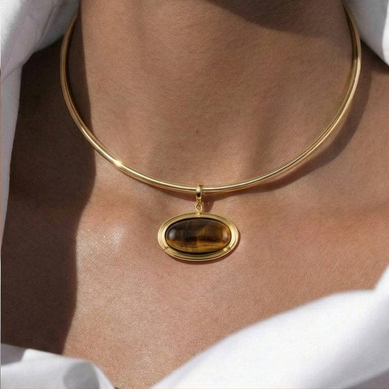 Oval Tiger Eye Charm