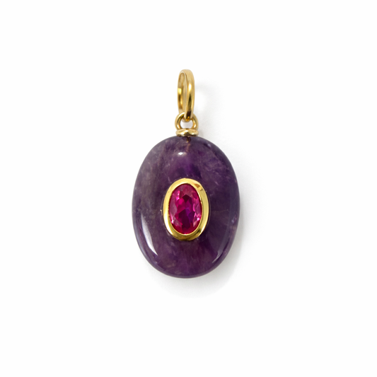 Purple Quartz Charm