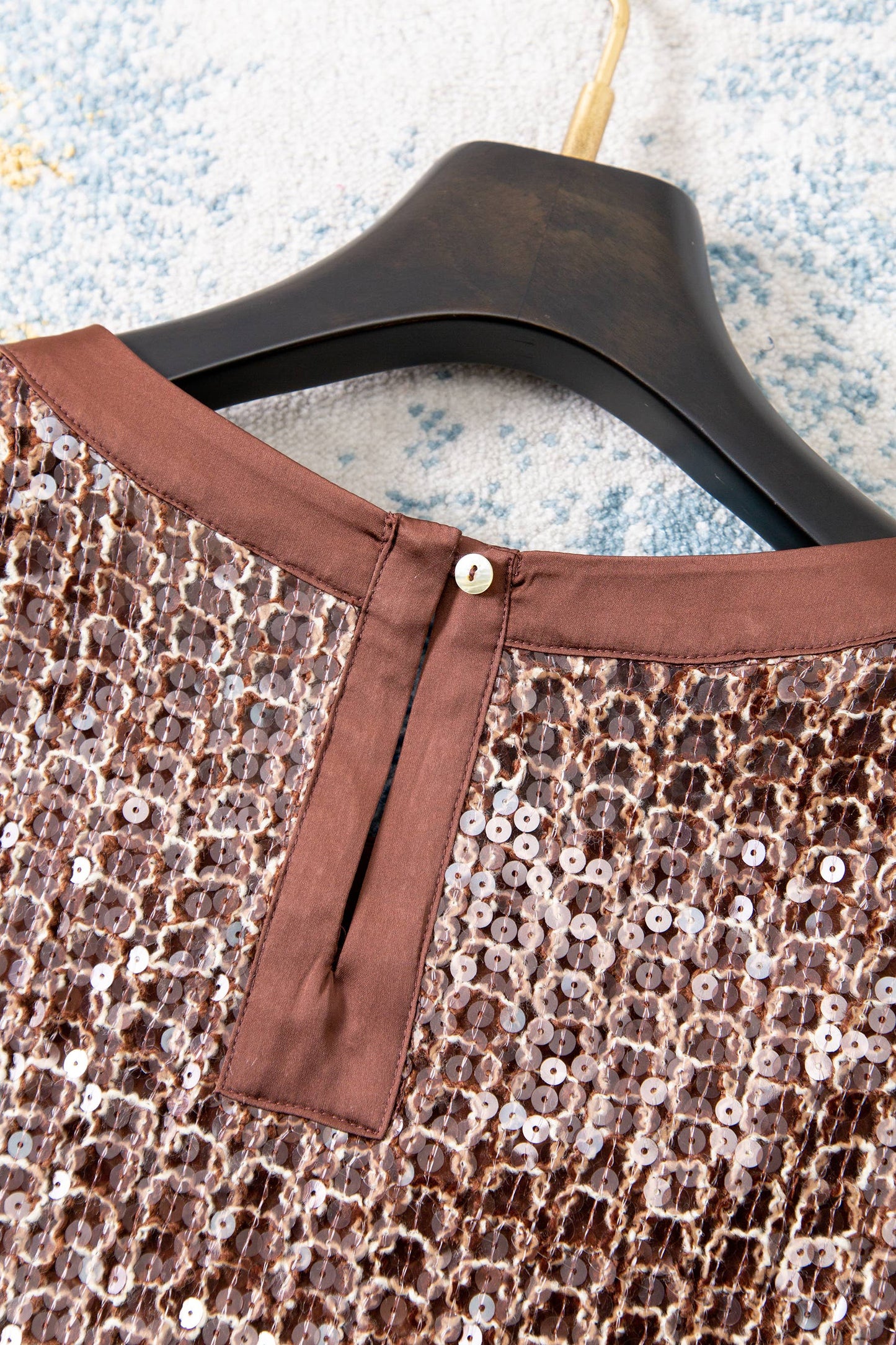 Silk Organza Sequin Sleeveless Luxury Summer Top