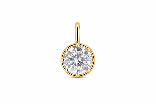 Round Cut Bezel Charm