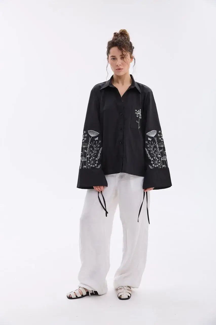 Embroidered Boho Blouse Coloryt