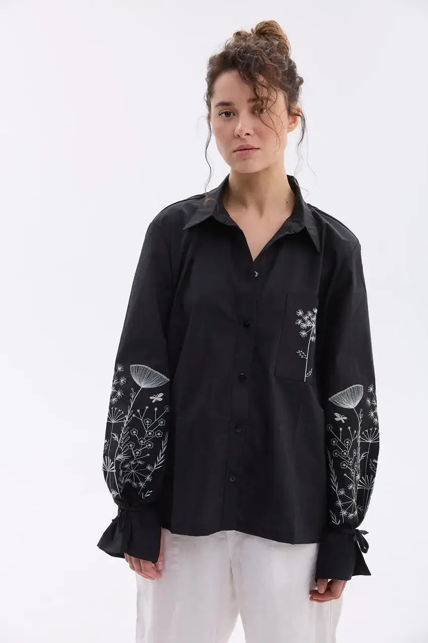 Embroidered Boho Blouse Coloryt