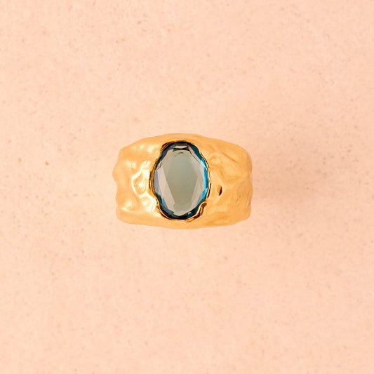 Carmen Blue Ring | Jewelry Gold Gift Waterproof