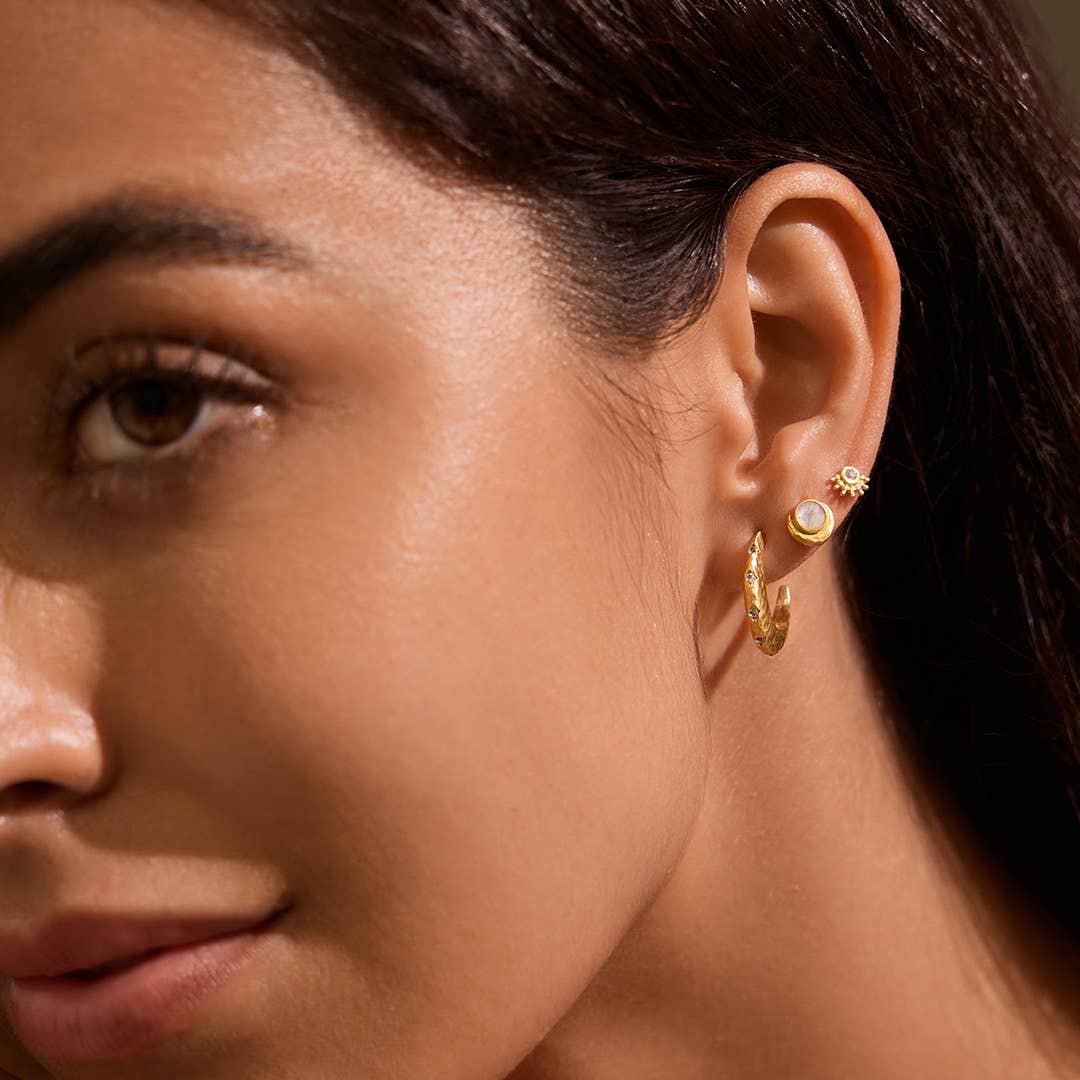 Cradled in Light Moonstone Earrings