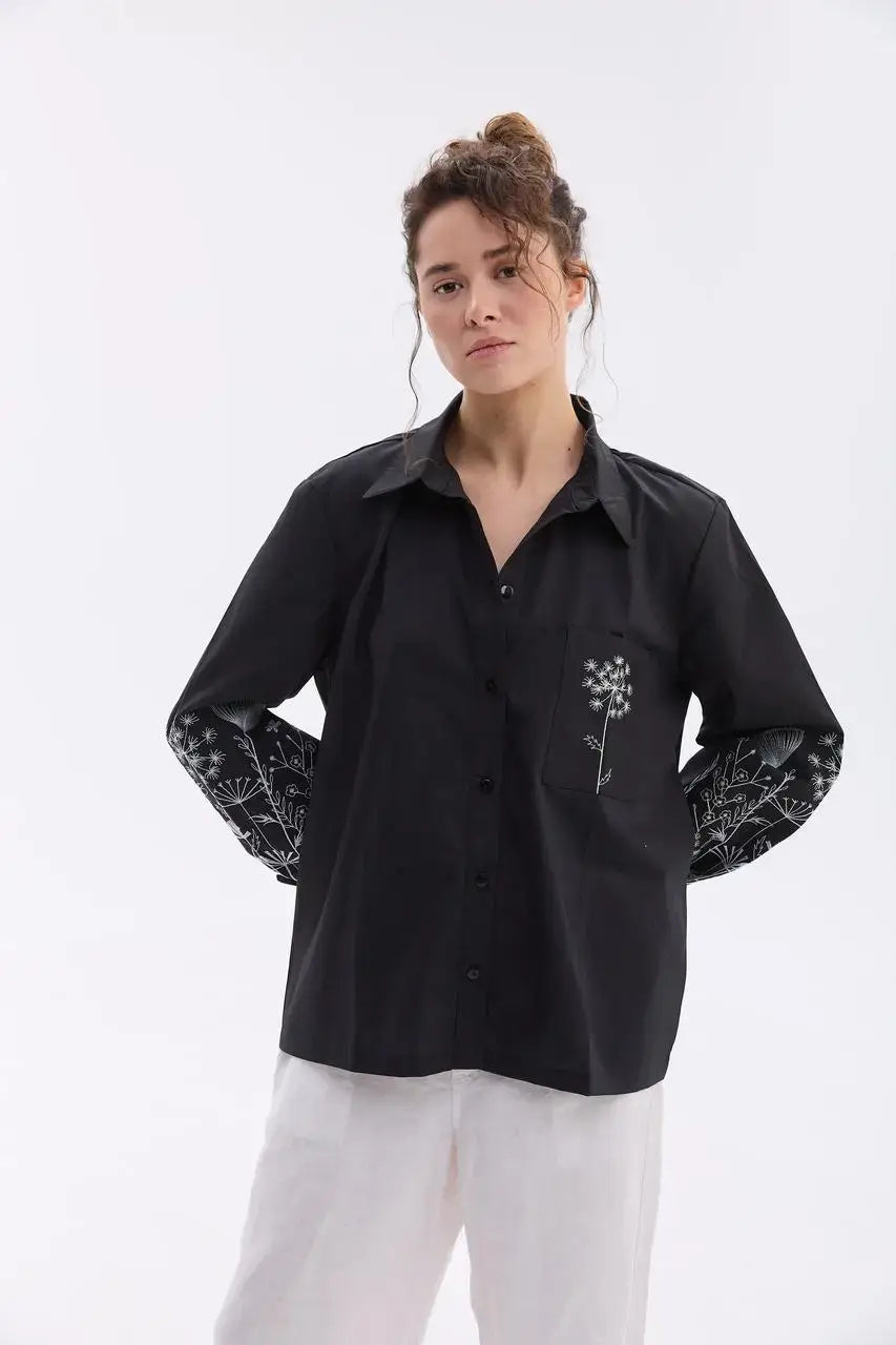 Embroidered Boho Blouse Coloryt