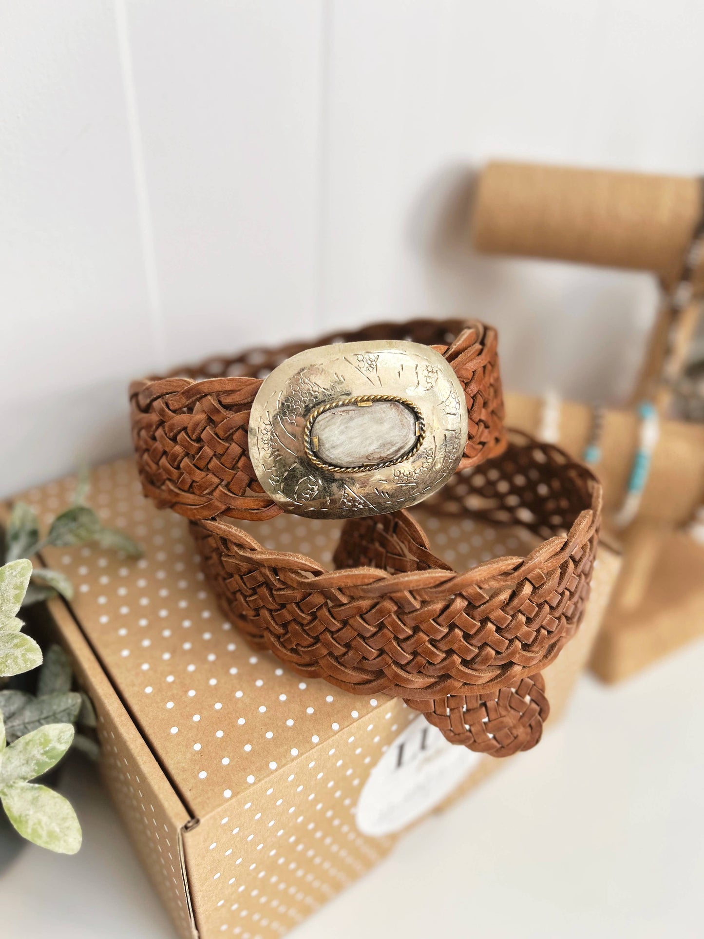 MERCURIO BROWN LEATHER BELT