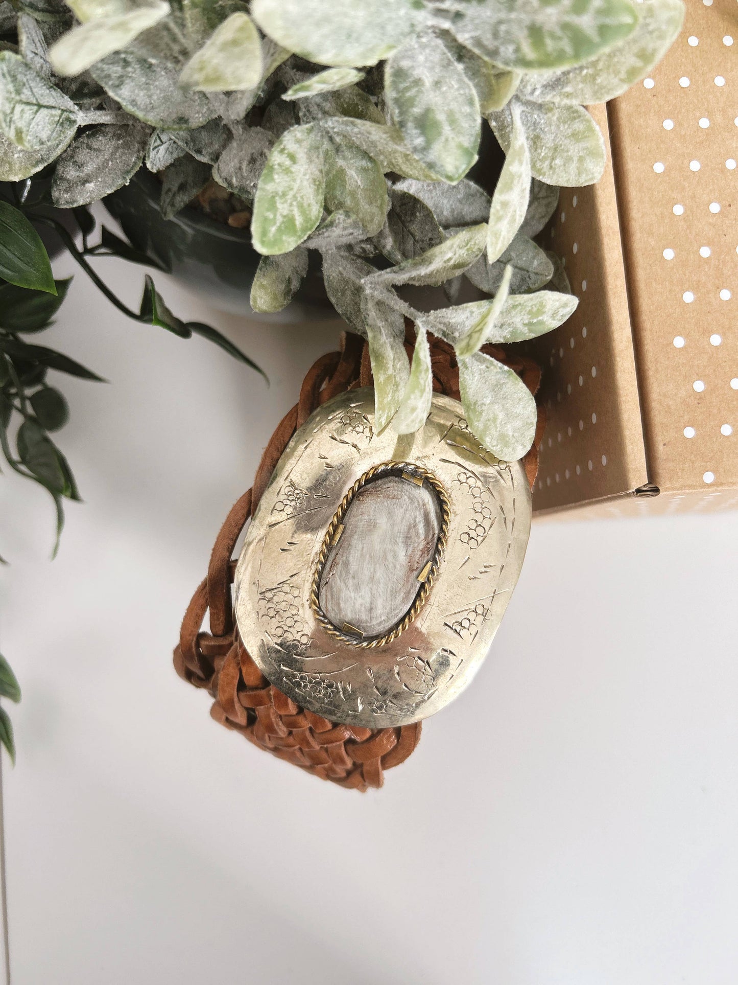 MERCURIO BROWN LEATHER BELT