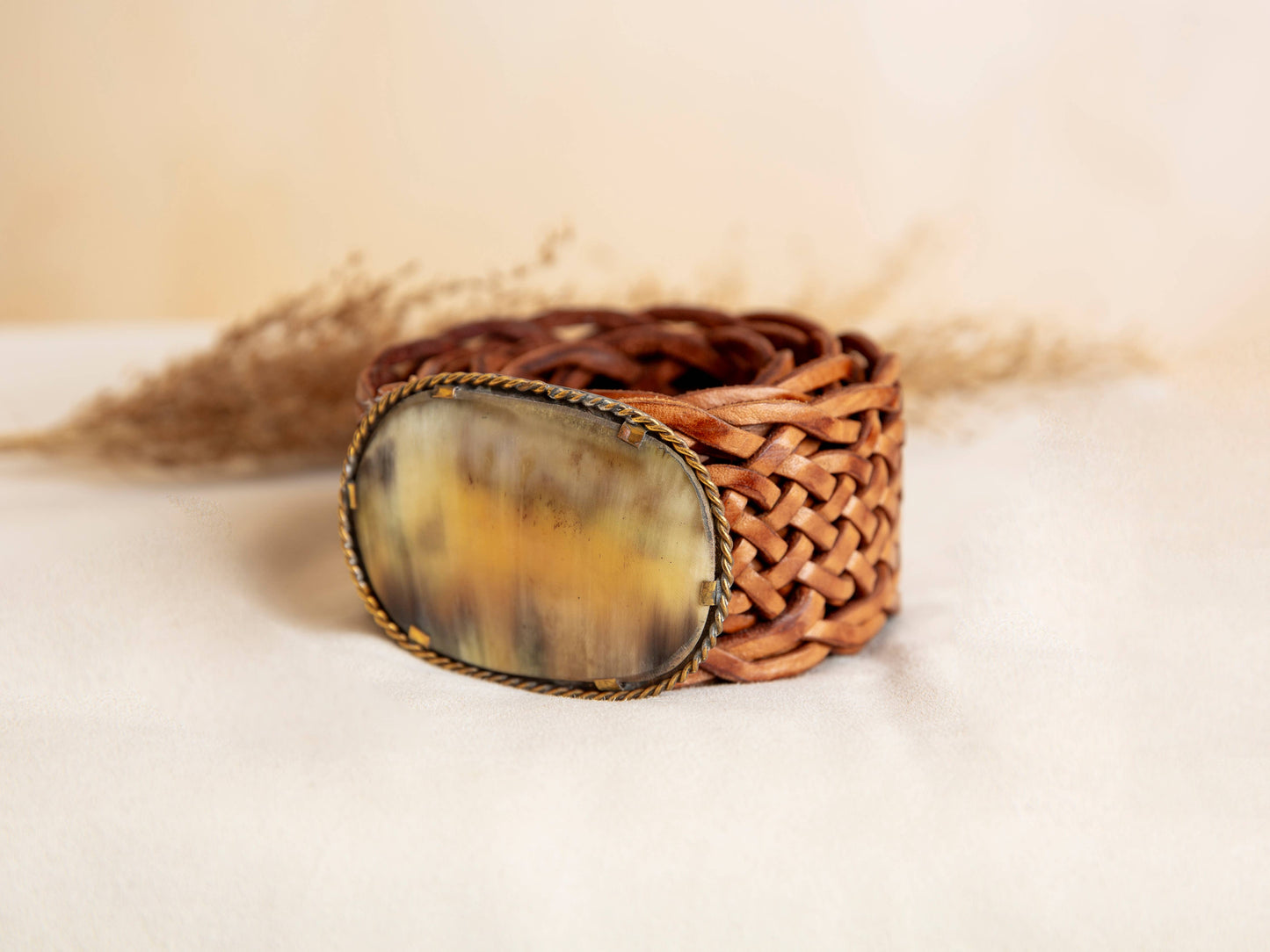 CINTURON DE CUERO MARRÓN VENUS  ANCHO belt wide brown