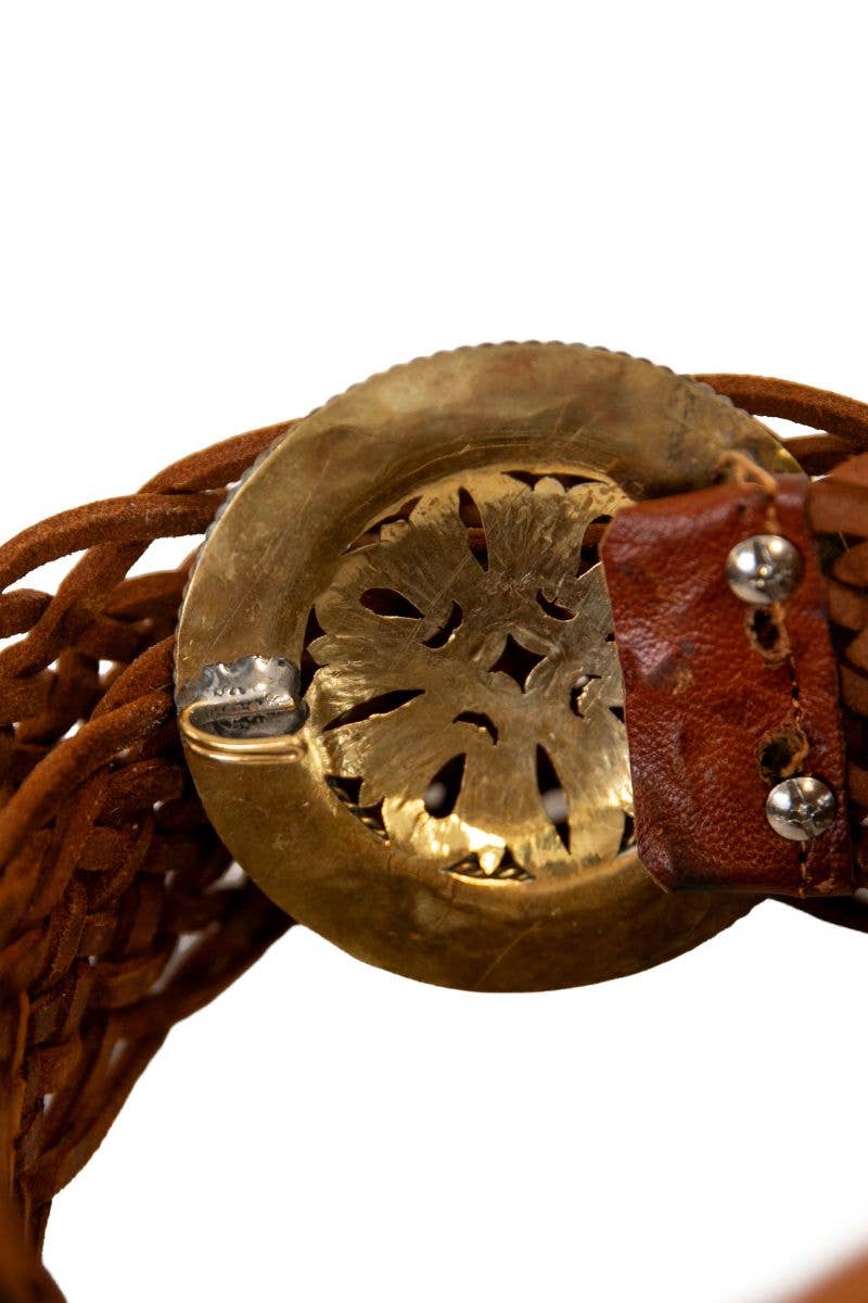 IMPE Wide Brown Leather Belt