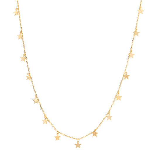 Gold Vermeil Dangling Stars Necklace