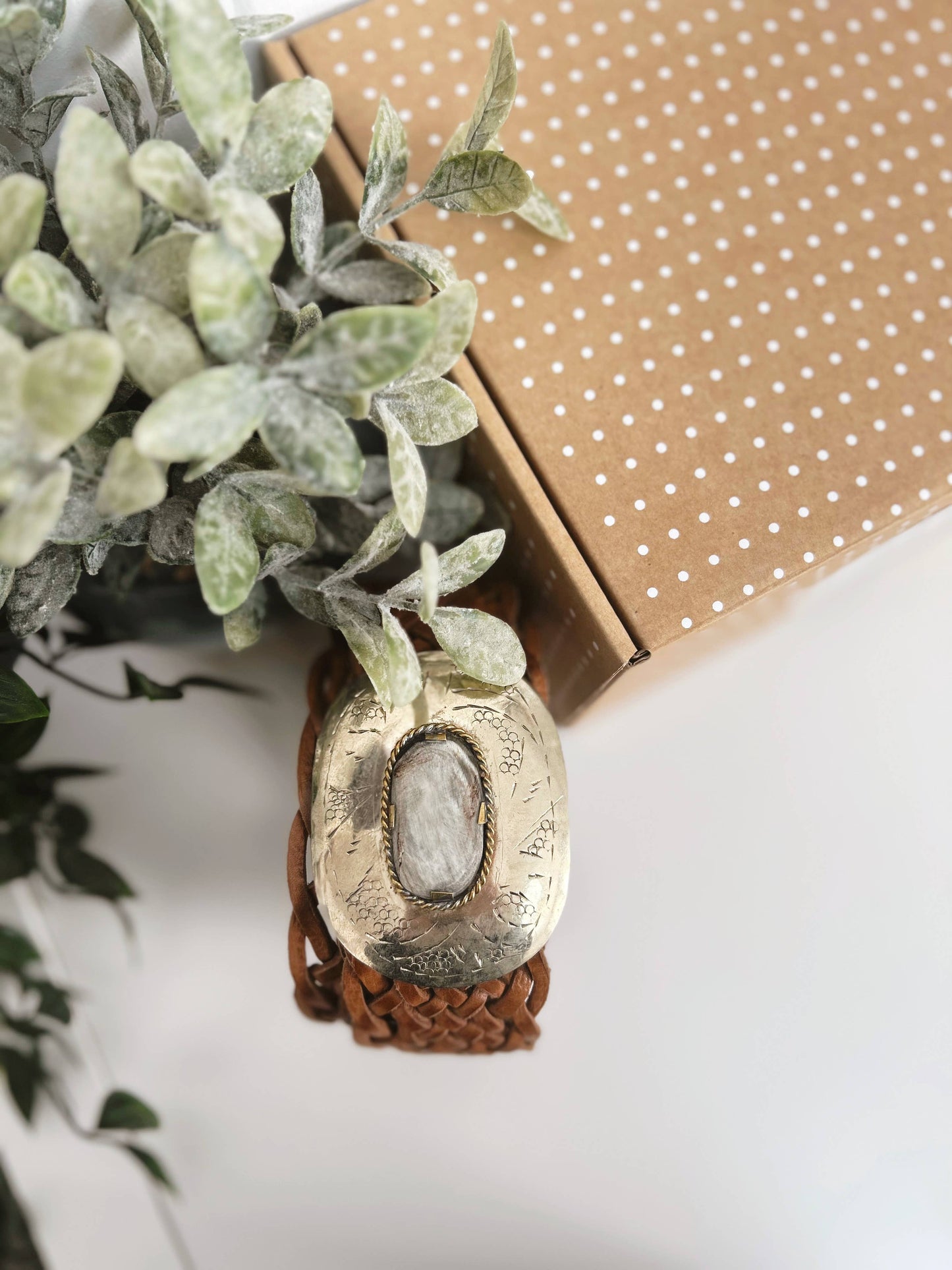 MERCURIO BROWN LEATHER BELT