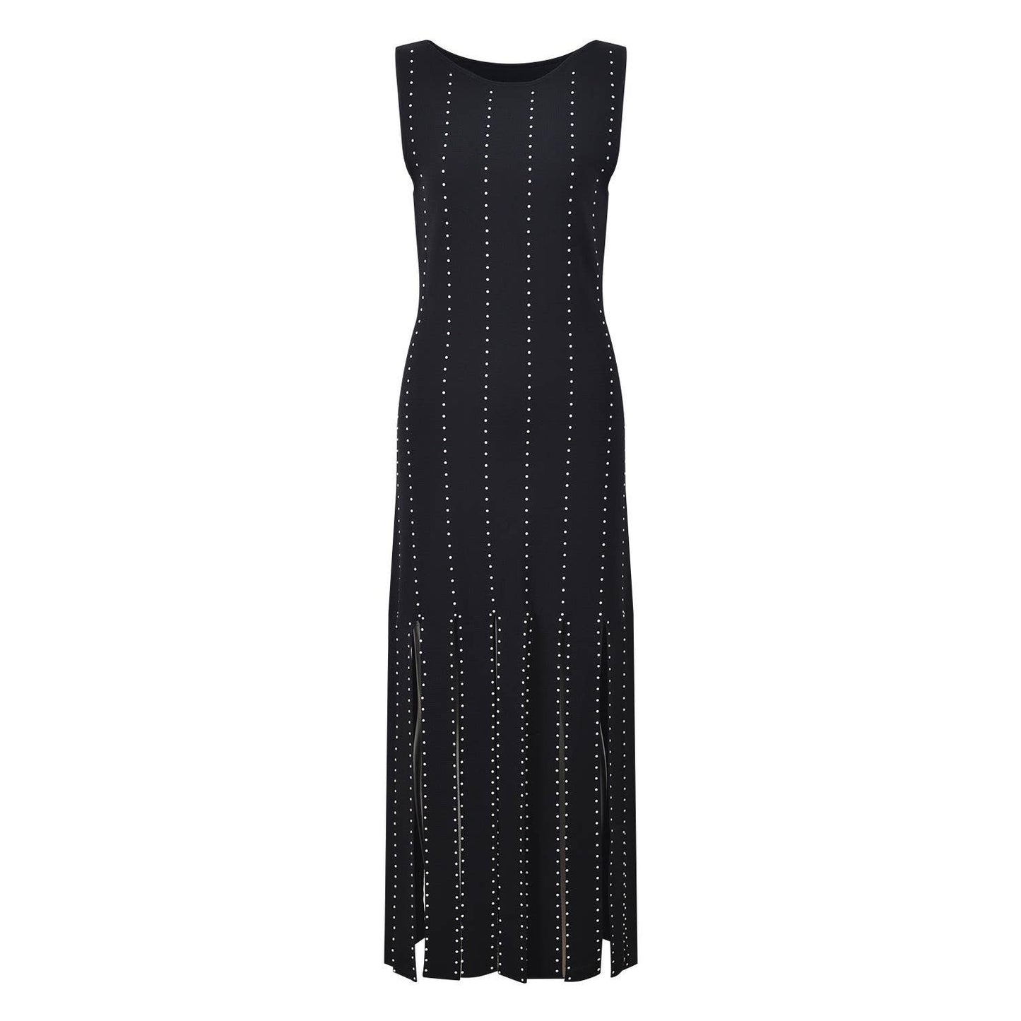 Fringe Hem Sleeveless Midi Dress Chic