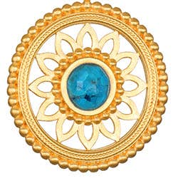 18” Nurture Intuition Turquoise Mandala Necklace 18