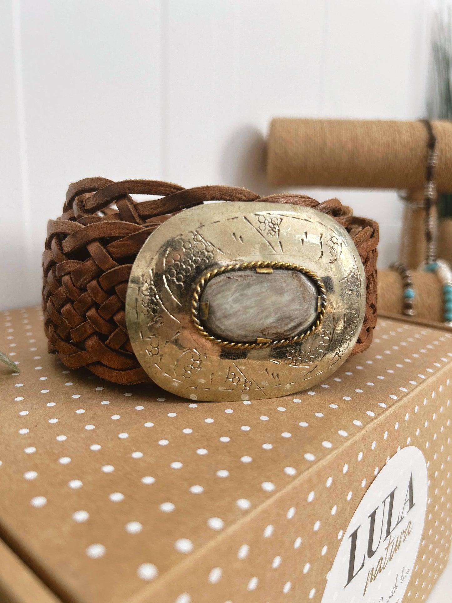 MERCURIO BROWN LEATHER BELT