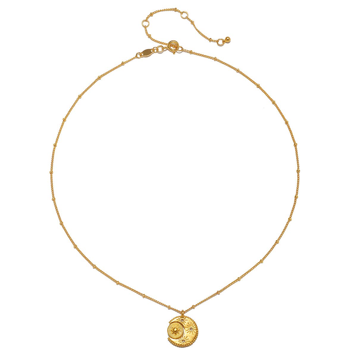 16" Spinning celestial pendant necklace